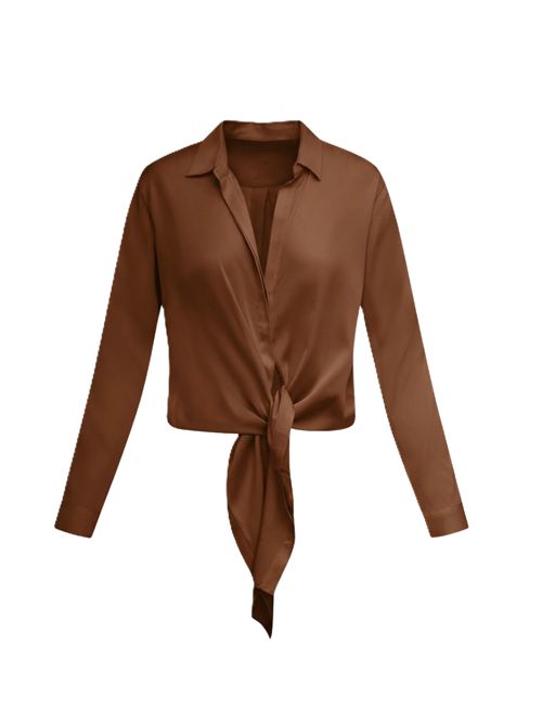 Top Thai Silk 98 Five nocciola Silk 95 Five | 22015N92 NUTMEG